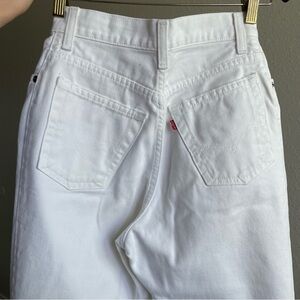 Vintage 1970s Levi's White High-Rise Straight Leg Jeans